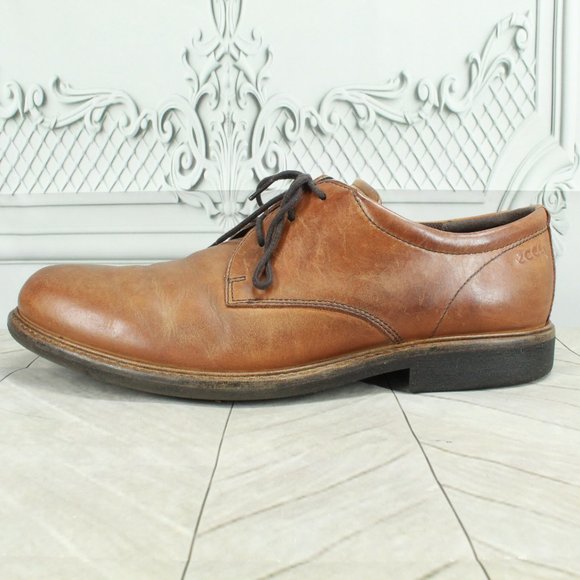 Ecco Other - ECCO Brown Leather Comfortable Lace Up Dress Oxford Shoes Size 46 US 12.5